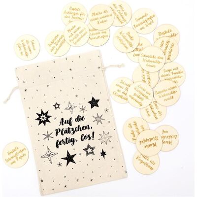 Papierdrachen Adventskalender – Weihnachtsaufgaben auf Holztalern Papierdrachen Adventskalender – Weihnachtsaufgaben auf Holztalern