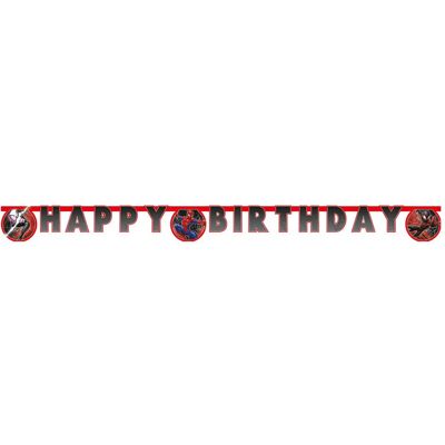 Procos Spider-Man - Girlande - Happy Birthday (1 Stk.) Procos Spider-Man - Girlande - Happy Birthday (1 Stk.)