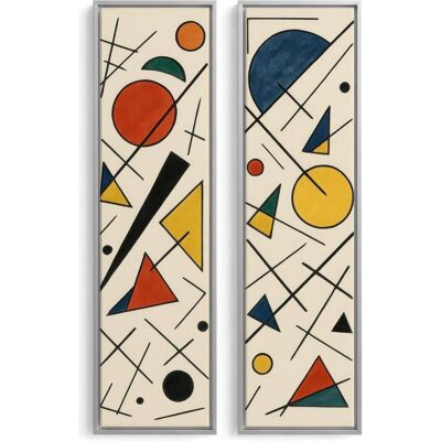 Wallxpert, Bilder, Huhu Geometric Decorative Framed Canvas Painting 2 Pieces (25 x 100 cm) Wallxpert, Bilder, Huhu Geometric Decorative Framed Canvas Painting 2 Pieces (25 x 100 cm)