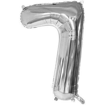 Boland Folienballon - Zahl 7 - silber - ca. 86 cm (1x) Boland Folienballon - Zahl 7 - silber - ca. 86 cm (1x)