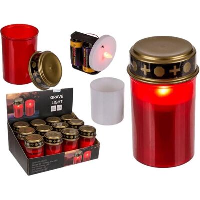 Magni, LED Kerzen, Grablicht mit LED 12,5x7cm Magni, LED Kerzen, Grablicht mit LED 12,5x7cm