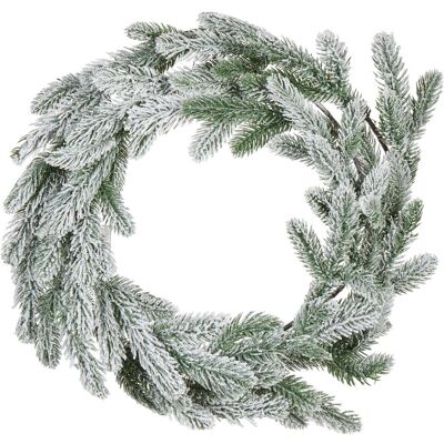 Beliani Albini Vorgeleuchteter Grüner Weihnachtskranz - Weihnachtskranz Beliani Albini Vorgeleuchteter Grüner Weihnachtskranz - Weihnachtskranz