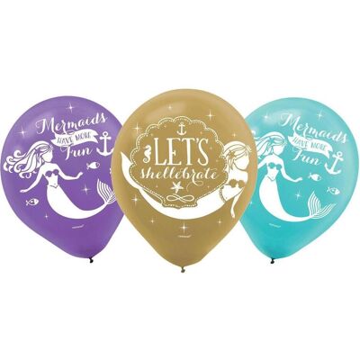 Amscan Mermaid Wishes (6x) Amscan Mermaid Wishes (6x)