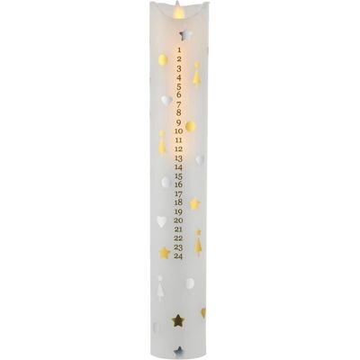 Sirius LED Kerzen Sara Adventskalender - Weiß/Silber/Gold - 29cm Sirius LED Kerzen Sara Adventskalender - Weiß/Silber/Gold - 29cm