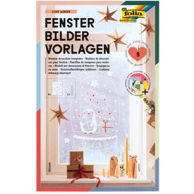 Folia, Weihnachtsdeko, Fensterbilder-Vorlagen "COSY WINTER", inkl. Kreide Folia, Weihnachtsdeko, Fensterbilder-Vorlagen "COSY WINTER", inkl. Kreide