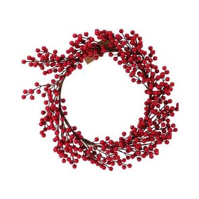 Dekokranz, Weihnachtskranz Mit Beeren Rot Dekokranz, Weihnachtskranz Mit Beeren Rot