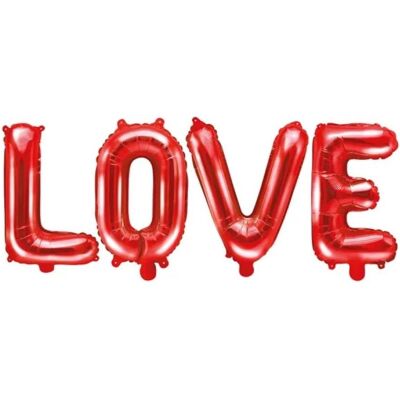 Partydeco Foil Balloon Love, 140x35cm, red (1 pkt / 1 pc.) (1x) Partydeco Foil Balloon Love, 140x35cm, red (1 pkt / 1 pc.) (1x)