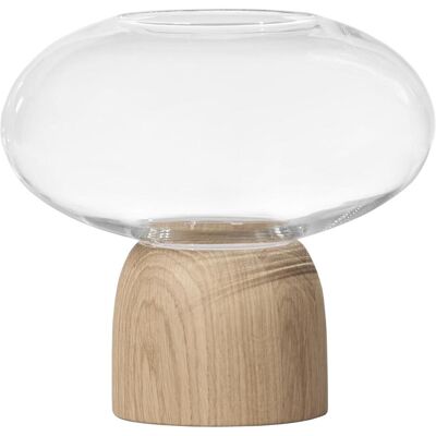 ChiCura, Vase, Porcini Vase Eiche/Clear Glass (1x) ChiCura, Vase, Porcini Vase Eiche/Clear Glass (1x)