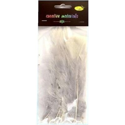 Teka, Naturmaterialien, Weiche Federn, hellgrau, 15 Stk Teka, Naturmaterialien, Weiche Federn, hellgrau, 15 Stk