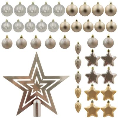 Koopman, Christbaumschmuck, Kugel Unzerbrechlich Creme 40 Stück - D6Cm (40x) Koopman, Christbaumschmuck, Kugel Unzerbrechlich Creme 40 Stück - D6Cm (40x)