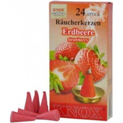 Knox, Räucherstäbchen, Räucherkerzen - Erdbeere 24 Stk., Kegel Knox, Räucherstäbchen, Räucherkerzen - Erdbeere 24 Stk., Kegel