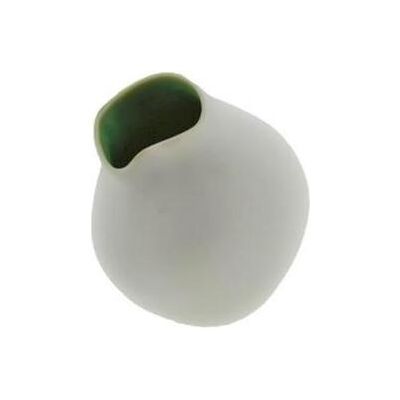 Vase, Vase Keramik 9 cm Weiss/Grün Vase, Vase Keramik 9 cm Weiss/Grün