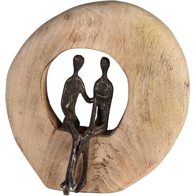 Gilde Bronze/Naturholz Skulptur - Wandobjekt Gilde Bronze/Naturholz Skulptur - Wandobjekt