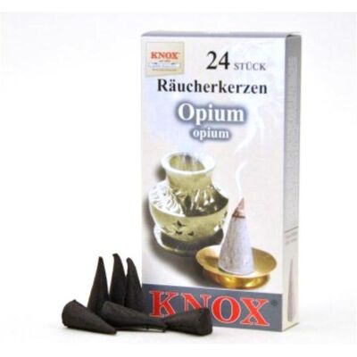 Knox, Räucherstäbchen, Räucherkerzen - Opium 24 Stk., Kegel Knox, Räucherstäbchen, Räucherkerzen - Opium 24 Stk., Kegel