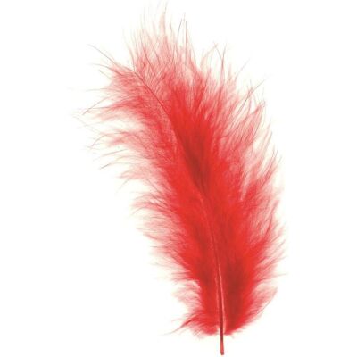 Glorex, Naturmaterialien, Marabu-Federn rot Glorex, Naturmaterialien, Marabu-Federn rot