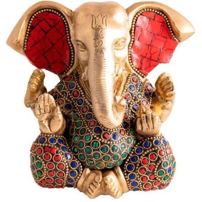 Berk, Deko Figuren + Skulpturen, Ganesha mit bunten Steinchen Berk, Deko Figuren + Skulpturen, Ganesha mit bunten Steinchen