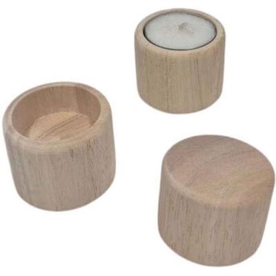 Playwood, Kerzenständer, Teelichthalter aus Holz rund stehend Playwood, Kerzenständer, Teelichthalter aus Holz rund stehend