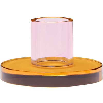 Hübsch Astra Kristallkerzenhalter - Klein Pink/Orange - Kerzenhalter Hübsch Astra Kristallkerzenhalter - Klein Pink/Orange - Kerzenhalter
