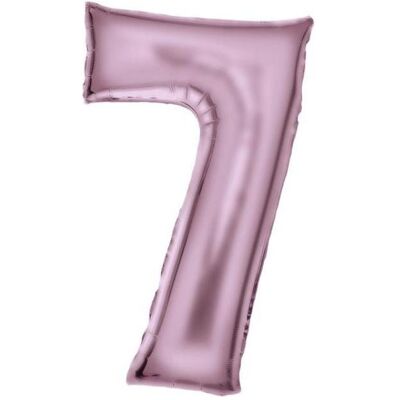 Amscan Metallic Folienballone pink Zahl 7 (1x) Amscan Metallic Folienballone pink Zahl 7 (1x)