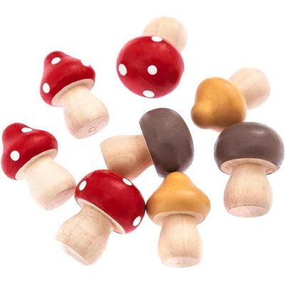 DP Craft, Miniaturen, Selbstklebende Holzdekorationen Pilze 8 Stk DP Craft, Miniaturen, Selbstklebende Holzdekorationen Pilze 8 Stk