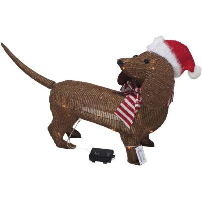 Basic, Weihnachtsdeko, Deko-Figur Braun Hund Nikolausmütze 70 x 12 x 43 cm Basic, Weihnachtsdeko, Deko-Figur Braun Hund Nikolausmütze 70 x 12 x 43 cm