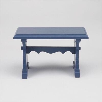Reutter, Miniaturen, Blauer Esstisch aus Holz, leer Reutter, Miniaturen, Blauer Esstisch aus Holz, leer
