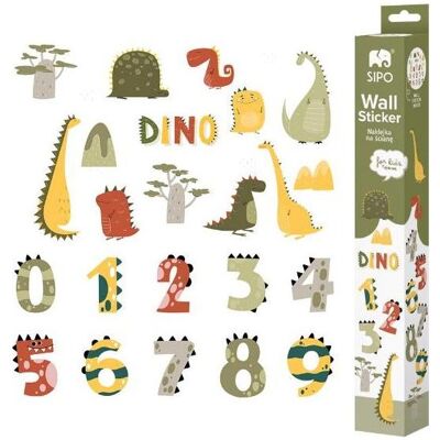 Sipro, Wandtattoo, Sipo Nástěnné samolepky do dětského pokoje, Dino Numbers Sipro, Wandtattoo, Sipo Nástěnné samolepky do dětského pokoje, Dino Numbers
