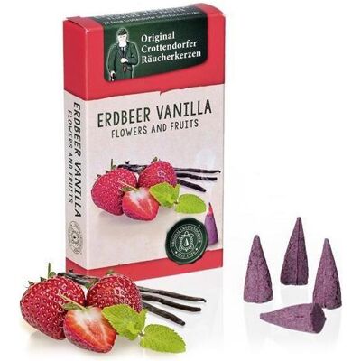 Crottendorfer, Räucherstäbchen, 1605 - Räucherkerzen Erdbeer-Vanilla M, 24 Stück Crottendorfer, Räucherstäbchen, 1605 - Räucherkerzen Erdbeer-Vanilla M, 24 Stück