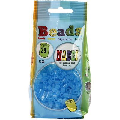 Nabbi Melting Beads Ø 5 x H 5 mm 1.100 pcs. Light Blue Transparent #29, 1100-Piece Nabbi Melting Beads Ø 5 x H 5 mm 1.100 pcs. Light Blue Transparent #29, 1100-Piece