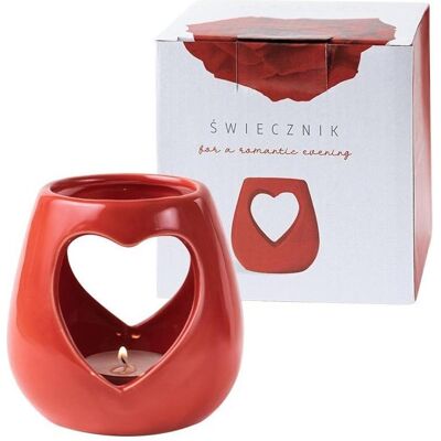 Boltze Home, Kerzenständer, Kerzenhalter aus Keramik in Herzform Boltze Home, Kerzenständer, Kerzenhalter aus Keramik in Herzform