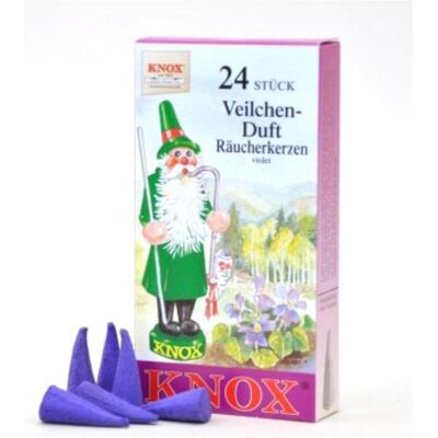 Knox, Räucherstäbchen, Räucherkerzen - Veilchen 24 Stk., Kegel Knox, Räucherstäbchen, Räucherkerzen - Veilchen 24 Stk., Kegel