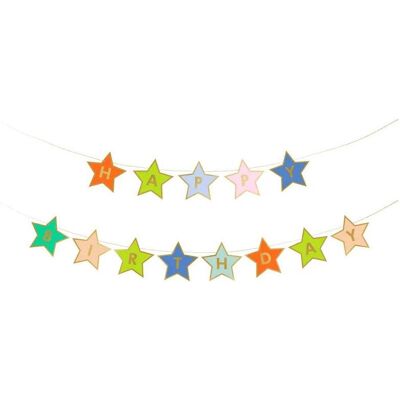 Partydeco Girlande Happy Birthday Sterne Partydeco Girlande Happy Birthday Sterne