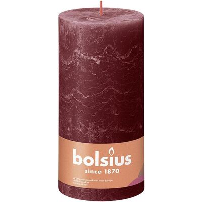 Bolsius Modell Rustik Kerze - Kerze 20x10cm Samtrot - Candle Bolsius Modell Rustik Kerze - Kerze 20x10cm Samtrot - Candle