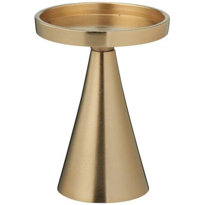 Koopman, Kerzenständer, Kerzenteller auf Zylinderfuss - mattgold - ca. 13 cm hoch Koopman, Kerzenständer, Kerzenteller auf Zylinderfuss - mattgold - ca. 13 cm hoch