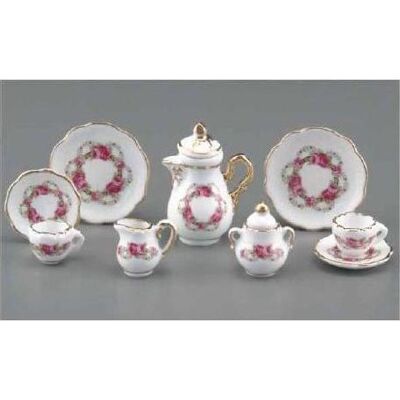 Reutter, Miniaturen, 1.338/2 - Kaffeeservice "Rosenband Barock", Miniatur Reutter, Miniaturen, 1.338/2 - Kaffeeservice "Rosenband Barock", Miniatur