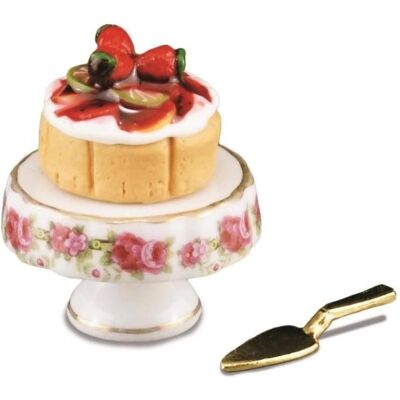Reutter, Miniaturen, 001.659/5 - Obsttorte auf Kuchenplatte, Miniatur Reutter, Miniaturen, 001.659/5 - Obsttorte auf Kuchenplatte, Miniatur