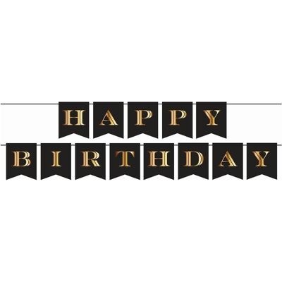 GoDan Papiergirlande „Happy Birthday“, 250 cm (1 Stk.) GoDan Papiergirlande „Happy Birthday“, 250 cm (1 Stk.)