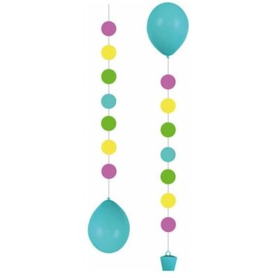 Amscan Ballonband mit Punkten farbig Amscan Ballonband mit Punkten farbig
