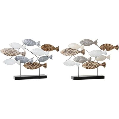 DKD Home Decor, Deko Figuren + Skulpturen, Deko-Figur 65,4 x 9,5 x 43 cm Schwarz Blau Braun Spiralen (2 Stück) DKD Home Decor, Deko Figuren + Skulpturen, Deko-Figur 65,4 x 9,5 x 43 cm Schwarz Blau Braun Spiralen (2 Stück)