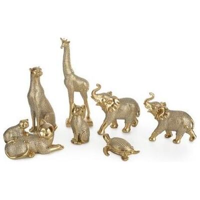 Eurofirany, Deko Figuren + Skulpturen, Giraffe - Haris Dekorative Figur mit einem kleinen strukturellen Muster, Gold 8 x 13 x 36 cm Eurofirany, Deko Figuren + Skulpturen, Giraffe - Haris Dekorative Figur mit einem kleinen strukturellen Muster, Gold 8 x 13 x 36 cm