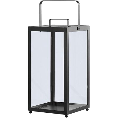Beliani, Laterne, Laterne Metall schwarz 41 cm LEPAR Beliani, Laterne, Laterne Metall schwarz 41 cm LEPAR