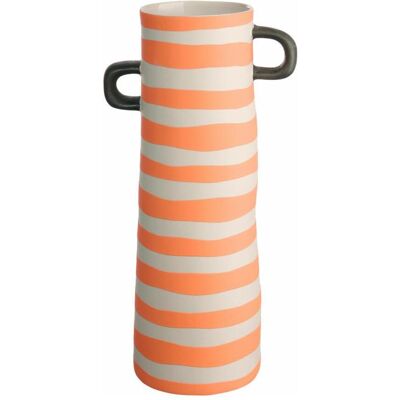 ASA Selection, Vase, rayu Vase, orange gestreift Ø 10 cm, 84834130 ASA Selection, Vase, rayu Vase, orange gestreift Ø 10 cm, 84834130