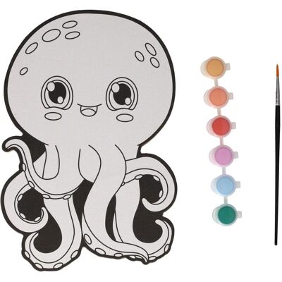 Wins Holland, Bilder, Leinwandbild - Oktopus - inkl. Pinsel und 6 Farben (24.50 x 23.50 cm) Wins Holland, Bilder, Leinwandbild - Oktopus - inkl. Pinsel und 6 Farben (24.50 x 23.50 cm)
