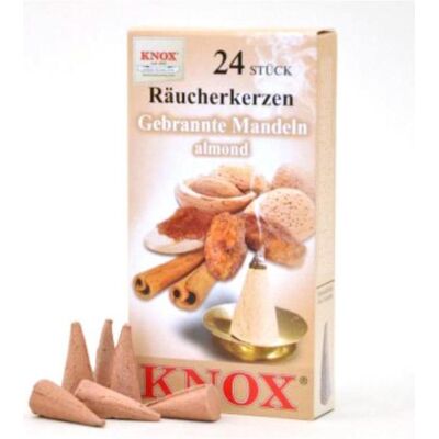 Knox, Räucherstäbchen, Räucherkerzen - Gebrannte Mandeln 24 Stk., Kegel Knox, Räucherstäbchen, Räucherkerzen - Gebrannte Mandeln 24 Stk., Kegel