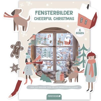 Papierdrachen, Weihnachtsfiguren, Fensteraufkleber – cheerful christmas Papierdrachen, Weihnachtsfiguren, Fensteraufkleber – cheerful christmas