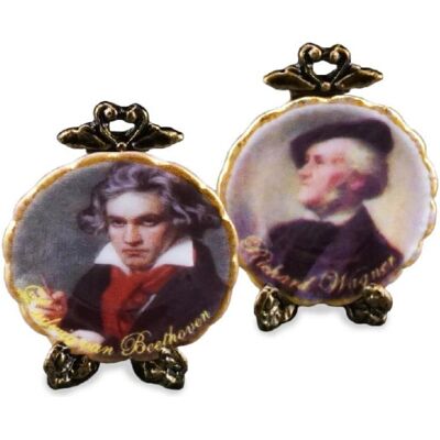 Reutter, Miniaturen, 001.400/2 - Wandteller "Beethoven/Wagner", Miniatur Reutter, Miniaturen, 001.400/2 - Wandteller "Beethoven/Wagner", Miniatur