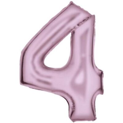 Amscan Metallic Folienballone pink Zahl 4 (1x) Amscan Metallic Folienballone pink Zahl 4 (1x)