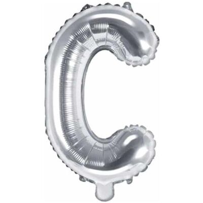 Partydeco Ballon Buchstabe "C" in Silber (1x) Partydeco Ballon Buchstabe "C" in Silber (1x)