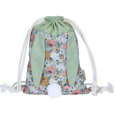 Papierdrachen, Kindergartentasche, Ostern Rucksack Blumen grün Papierdrachen, Kindergartentasche, Ostern Rucksack Blumen grün