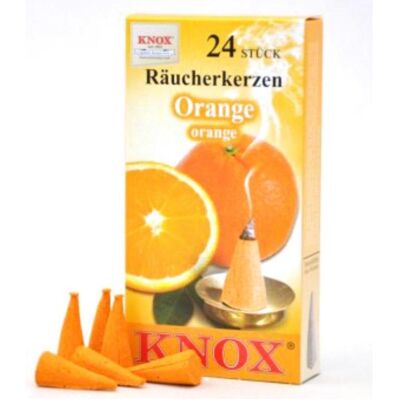 Knox, Räucherstäbchen, Räucherkerzen - Orange 24 Stk., Kegel Knox, Räucherstäbchen, Räucherkerzen - Orange 24 Stk., Kegel